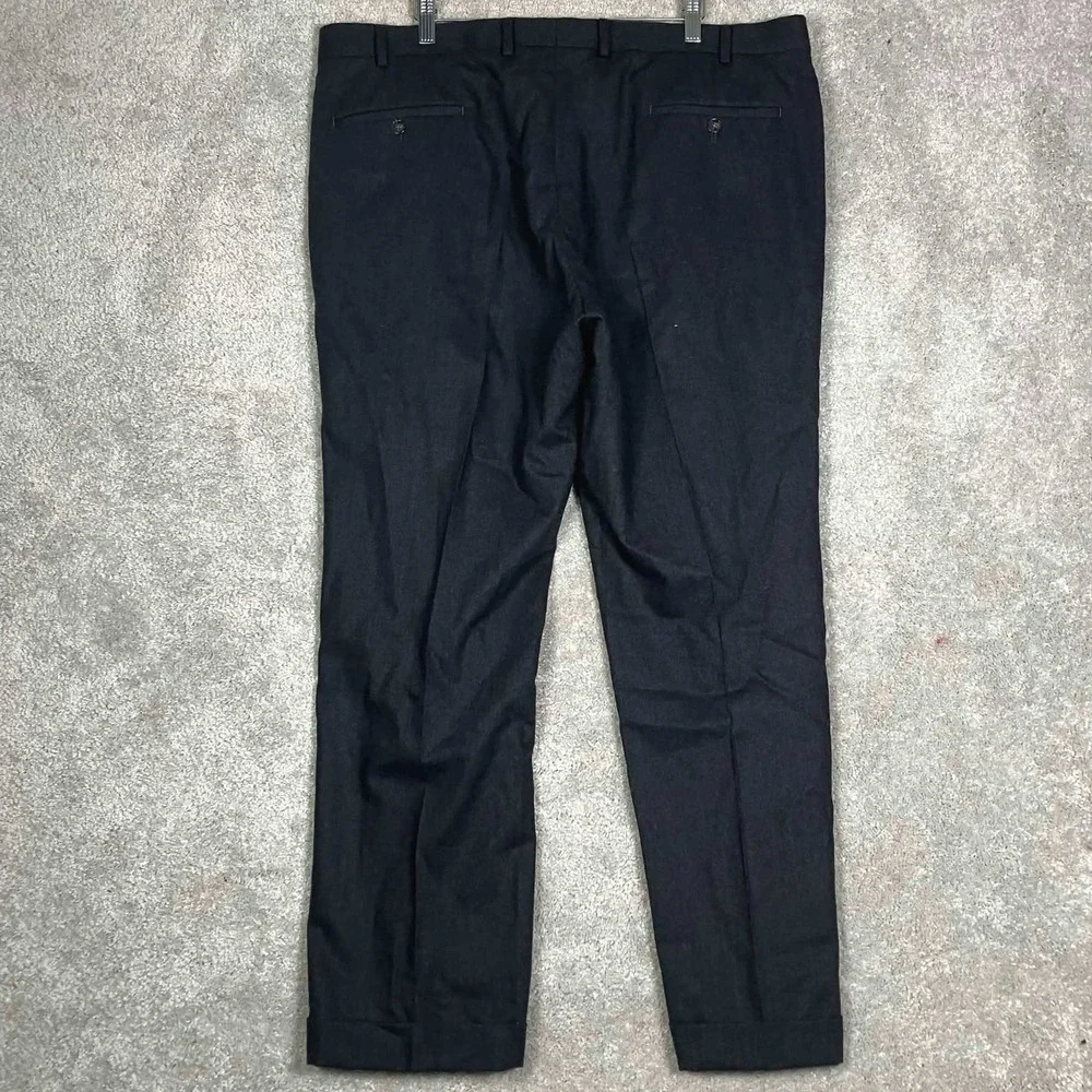 Lauren Ralph Lauren Mens Gray 100% Wool Pleated Cuffed Dress Pants 40x30